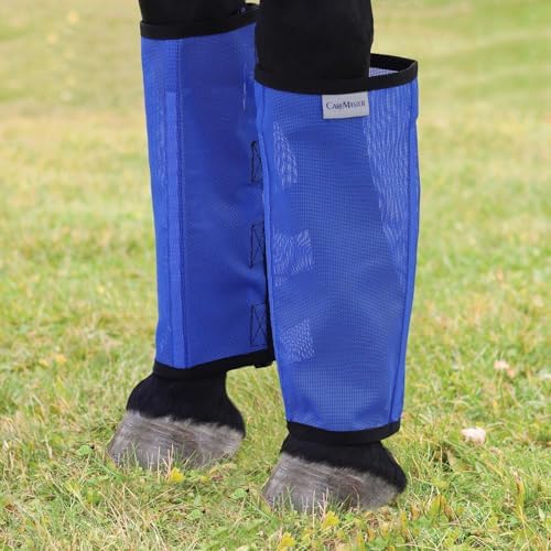 Fine Mesh Fly Boots Loose Fitting & Non-Slip Horse Fly Leggings No More Horsefly Nuisance Greatly Reduce Stomping Breathable with Natural Air Flow (Set of 4)