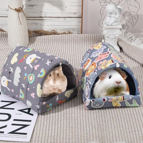 UPINS 2 Pack Guinea Pig Hideout,Guinea Pig Bed