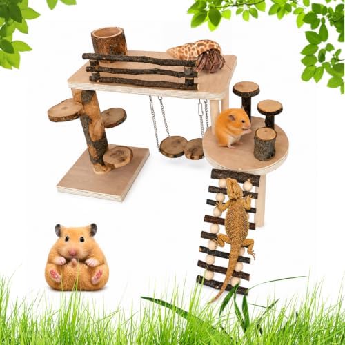 Wooden Hamster Playground, Hamster Platform, Hamster Climbing Hide Frame