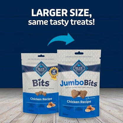Blue Buffalo Jumbo Bits Chicken Dog Treats, 4 oz