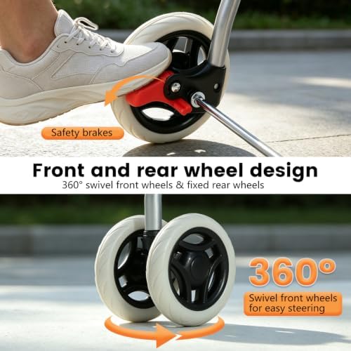 BestPet Foldable Pet Stroller for Small/Medium Dogs and Cats Up to 33 lbs