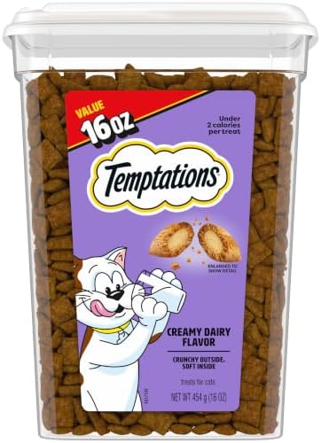 Temptations Classic Crunchy and Soft Cat Treats, Creamy Dairy, 16 oz