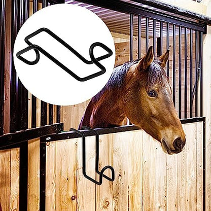 4 Inch Tack Hook Over Rail Bridle Hooks Heavy Duty Horse Water Bucke (2PCS)