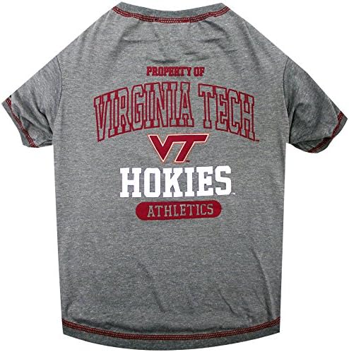 Pets First Collegiate Virginia TECH Hokies Dog T-Shirt, Medium. - Licensed Shirt for Pets Team Colored with Team Logos.- Premium Stretchable Materials for The Comfrot of Your Dog & Cat.