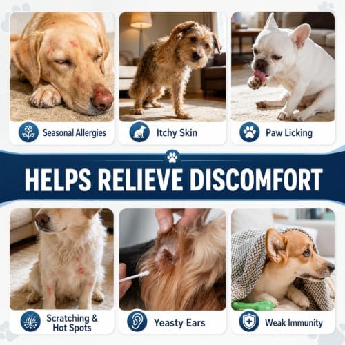 Carmelie Dog Allergy Chews 500, dogitch is Human Grade Itch Immune Support