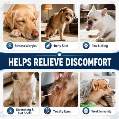 Carmelie Dog Allergy Chews 500, dogitch is Human Grade Itch Immune Support