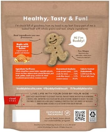 Buddy Biscuits 8 oz Bag of Softies Soft & Chewy Dog Treats, Peanut Butter