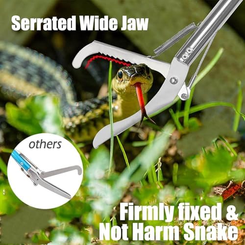 IC ICLOVER Snake Tongs, Upgrade 60 Inch Extra Long Heavy Duty Snake Grabber