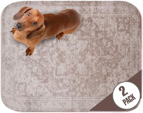 PUPIBOO Washable Pee Pads for Dogs and Cats - Super Absorbent Reusable Puppy Training Pads - 100% Waterproof, Leak-Proof & Non-Slip Whelping Pads for Pet Housebreaking