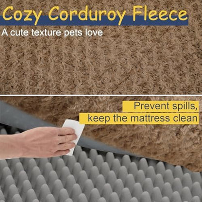 XL Orthopedic Dog Bed Large, Big Dog Bed, Dog Sofa Bed, Pet Beds(Brown, XL)