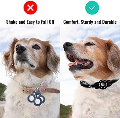 for Air tag Cat Collar Holder for Apple Air Tag, 2 Pack of Pet Collar Holder for Cat and Small Dog Collar Within 1/2 inch and 2 Pack Protector for Air Tag
