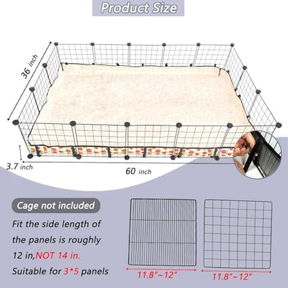 Guinea Pig Cage Liner，Washable Waterproof Oxford Cloth Cage Liners for Small Animals,Hamster Chinchilla Hedgehog Rabbit and Other Small Animals Not Include Cage(36x60 inches)