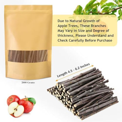 2000g Organic Apple Sticks Small Animals Teeth Grinding Chew Toy