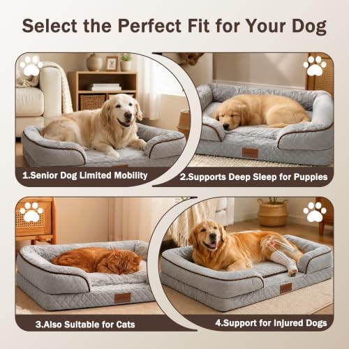 Orthopedic Memory Foam Dog Bed with Reusable Potty Pad
