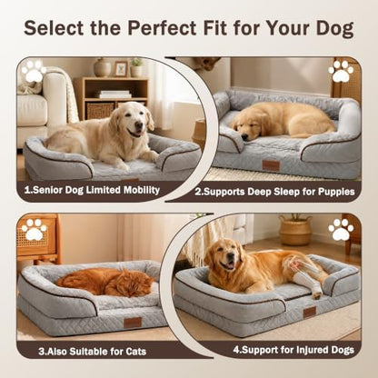 Orthopedic Memory Foam Dog Bed with Reusable Potty Pad