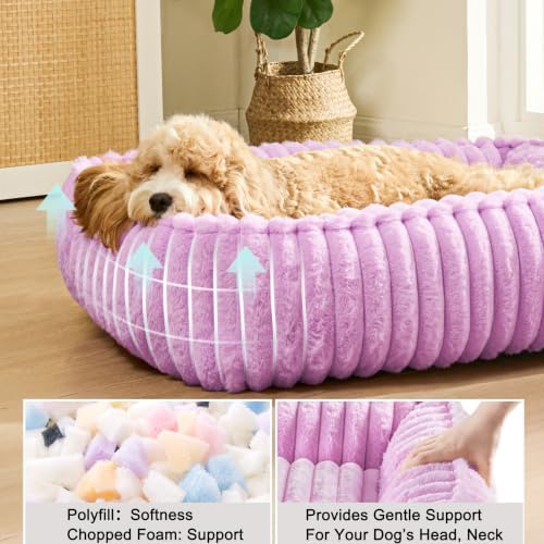 Small Dog Bed Calming Cat Bed for Indoor Cats 20’’x16’’ Lilac