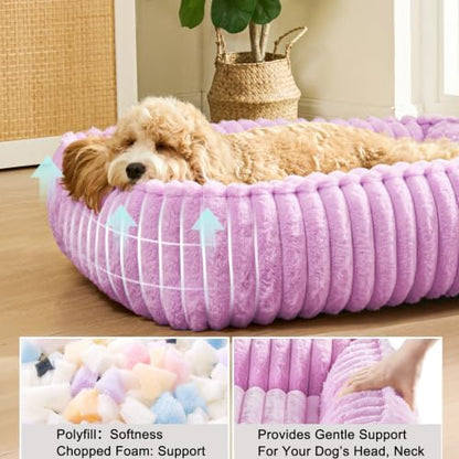 Small Dog Bed Calming Cat Bed for Indoor Cats 20’’x16’’ Lilac