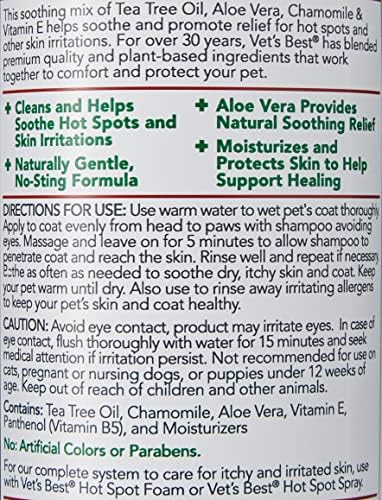 Vet's Best Hot Spot Dog Shampoo with Aloe & Chamomile, 16 oz