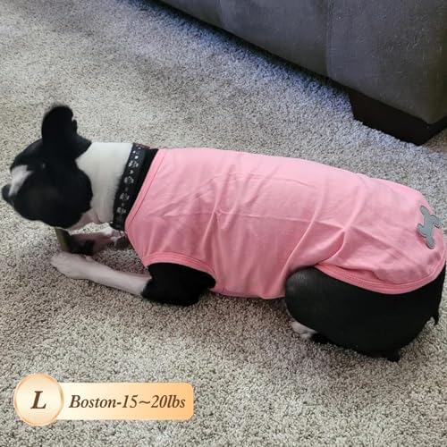 KYEESE 2Pack Cotton Dog Shirt for Small Dogs Soft Striped Tank Top