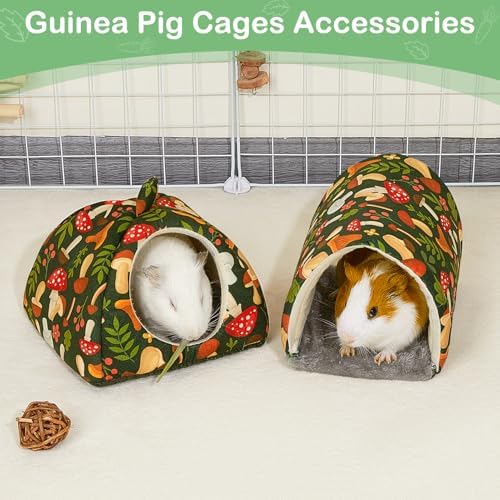 Bienbee Guinea Pig Hideout, 2 Piece Washable Set for Small Animals Small