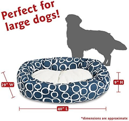 Majestic Pet 40" Fusion Navy Sherpa Bagel Bed