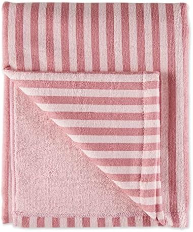 Bone Dry Pet Grooming Microfiber Towel, Striped Collection, X-Large, 41x23.5, Rose (Pack of 2)