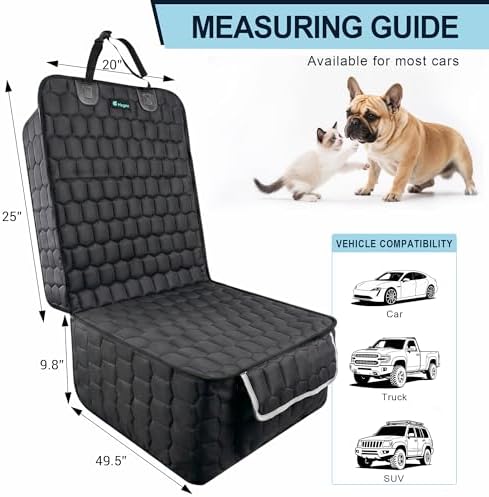 Meginc 2-Pack Front Seat Covers for Dogs, Waterproof Car Seat Protectors