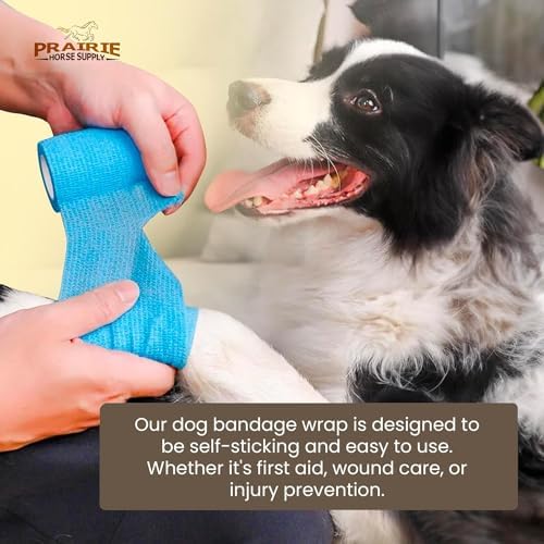 3 Inch Self Adhesive Bandage Wrap - Self-Sticking Vet Wrap - Brown, 24 Pack