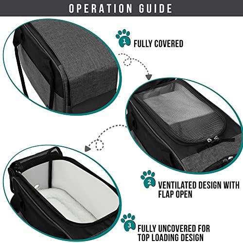 PetAmi Small Dog Purse Carrier with Pockets, Airline Approved, Charcoal
