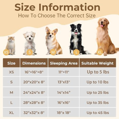 Calming Donut Dog and Cat Bed for Indoor Cats, Anti-Anxiety Round Fluffy Soft Washable Small Pet Bed for Puppy and Kitten, Warming Comfortable Luxury Anti-Slip Waterproof Mute Base 20in Rainbow