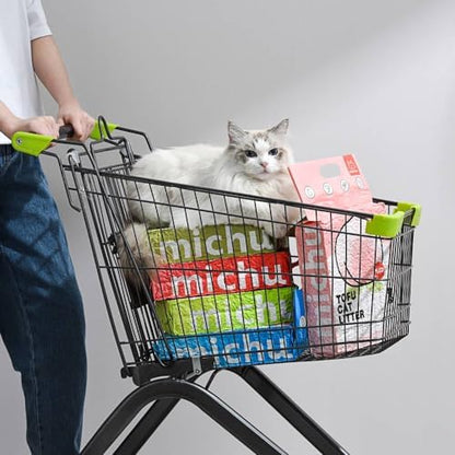 Michu Tofu Cat Litter Natural Clumping Tofu Cat Litter, Fast Clumping and Easily Scoop-able 5.5lb/88oz 5 Scents - Greentea, 12 Pack