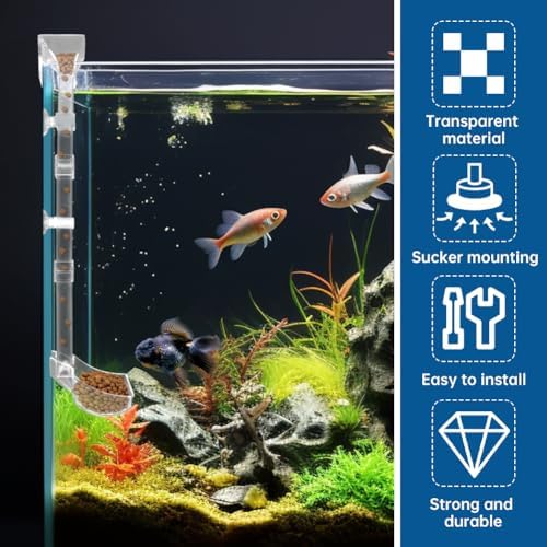 Shrimp Feeding Tube and Dish Set,Aquarium Fish Feeder Tube Kit,Clear Shrimp Feeder Fish Tank Feeding Supplies with Feeding Ring Cleaning Brush for Fish Tank Aquarium Feeding Dish