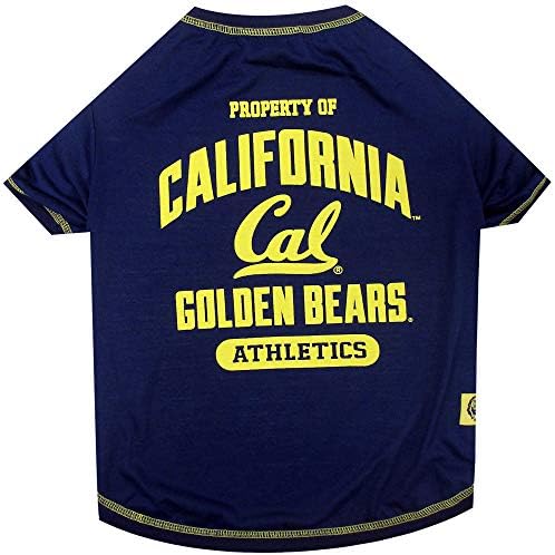 Pets First Collegiate California Golden Bears Dog T-Shirt, Large. - Licensed Shirt for Pets Team Colored with Team Logos.- Premium Stretchable Materials for The Comfrot of Your Dog & Cat.