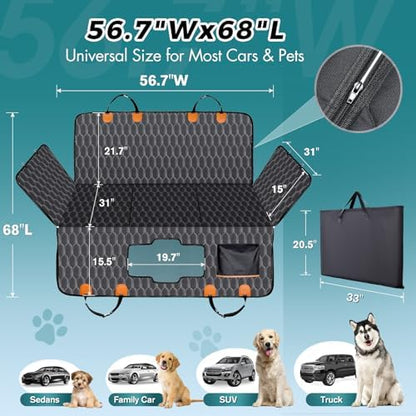 Chumajor XL Back Seat Extender for Dogs, Hard Bottom, Waterproof,400 lb