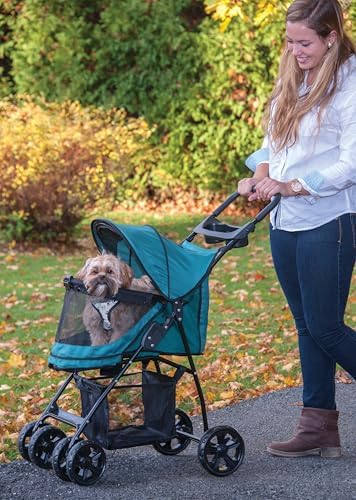 Pet Gear No-Zip Happy Trails Lite Pet Stroller, Jade