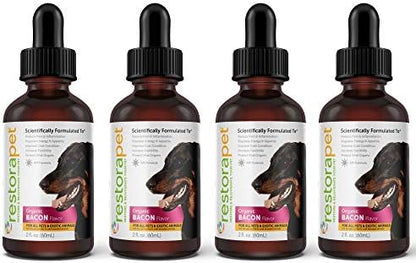 RestoraPet AM Daily Antioxidant Supplement for Dogs & Cats, Bacon, 4-Pack