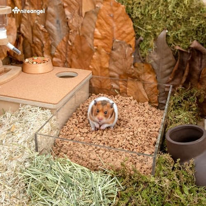 Niteangel Natural Coco/Cork Hamster Bedding: 5L Absorb Odors & Low Dust