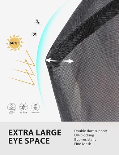 Harrison Howard Horse Fly Mask UV Protective Fine Mesh with Extra Wool Soft Touch on Skin Fly and UV Protection Moonlight Silver-Black M