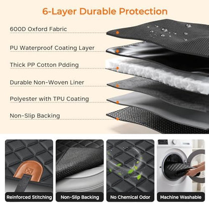 URPOWER XL Dog Seat Cover for Full-Size Truck Back Seat, Waterproof Hammock