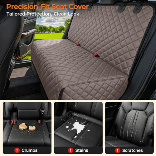 URPOWER Dog Car Seat Cover for Back Seat, Waterproof Car Seat Protector
