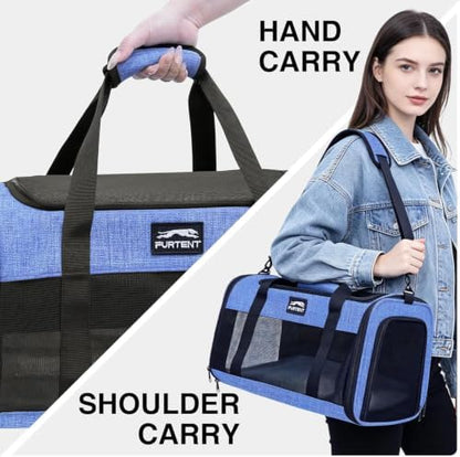 Cat Carrier, Soft Sided Airline Approved Dog Carrier for Small Dogs & Cats