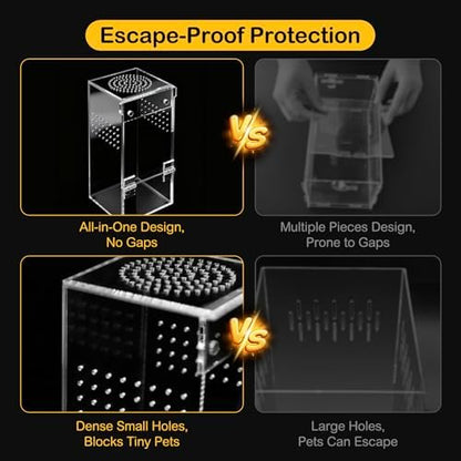 Jumping Spider Enclosure Starter Kit,Escape Proof Ocean Terrarium