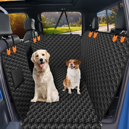 Mancro Waterproof Dog Hammock for Truck, Compatible with F150/RAM, Orange