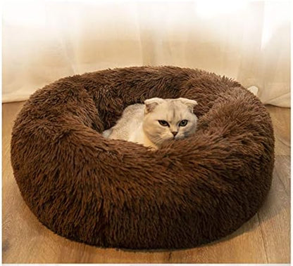 Dog Bed for Small Dogs & Cats, 24 Inch Medium Fluffy Washable Donut Bed