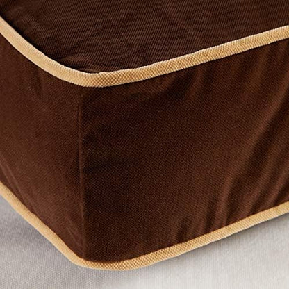South Pine Porch Buddy Reversible Rectangle Pillow Style Microfiber Dog Bed with Removable, Machine-Washable Cover, Cocoa, Extra Small (24 in. x 18 in.)