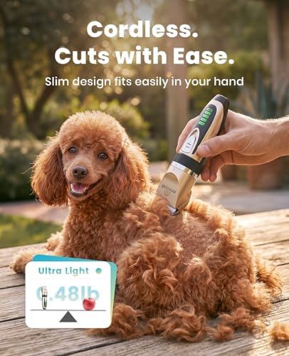 oneisall Dog Grooming Clippers with LED Display for Dogs & Cats