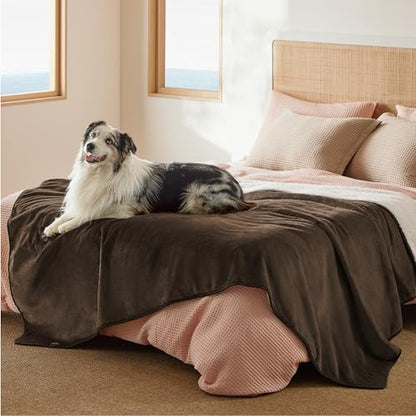 Bedsure Waterproof Blanket for Bed Soft Sherpa Fleece Throw,Twin 80"x60"