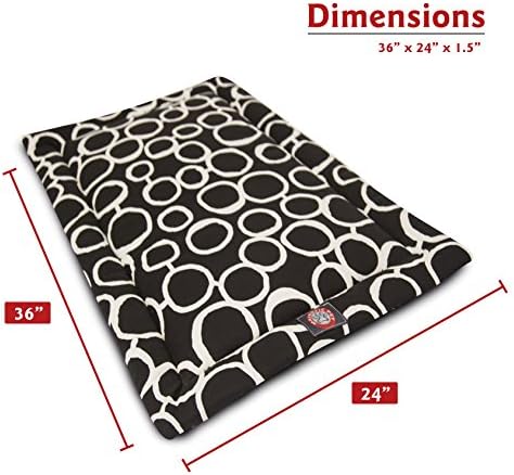 36" Fusion Black Crate Dog Bed Mat By Majestic Pet Products
