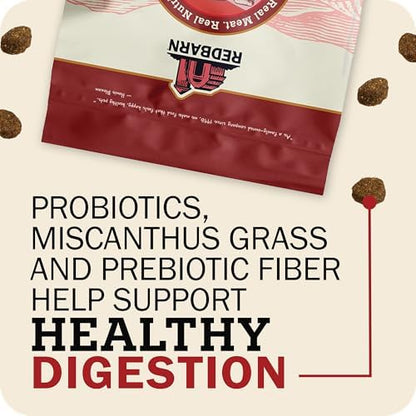 Redbarn Grain-Free Adult Dry Dog Food Kibble - Land Beef Recipe - Made in USA No Chicken Recipe with Functional Ingredients to Support Healthy Heart, Skin, Coat, Immunity & Digestion - 4lb
