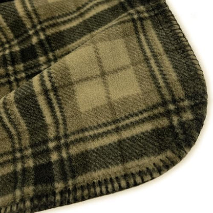 Preston II – THE Polar Fleece Throw, Super-Soft Recycled Polar Fleece Dog Blanket Couch Coat Sofa and Car Protecter for Small, Medium, Large Dogs - 40”x 50”, Olive Chesterfield Plaid, One Size